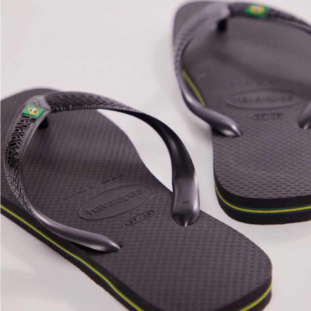 Havaianas Black Brazil Flip Flops